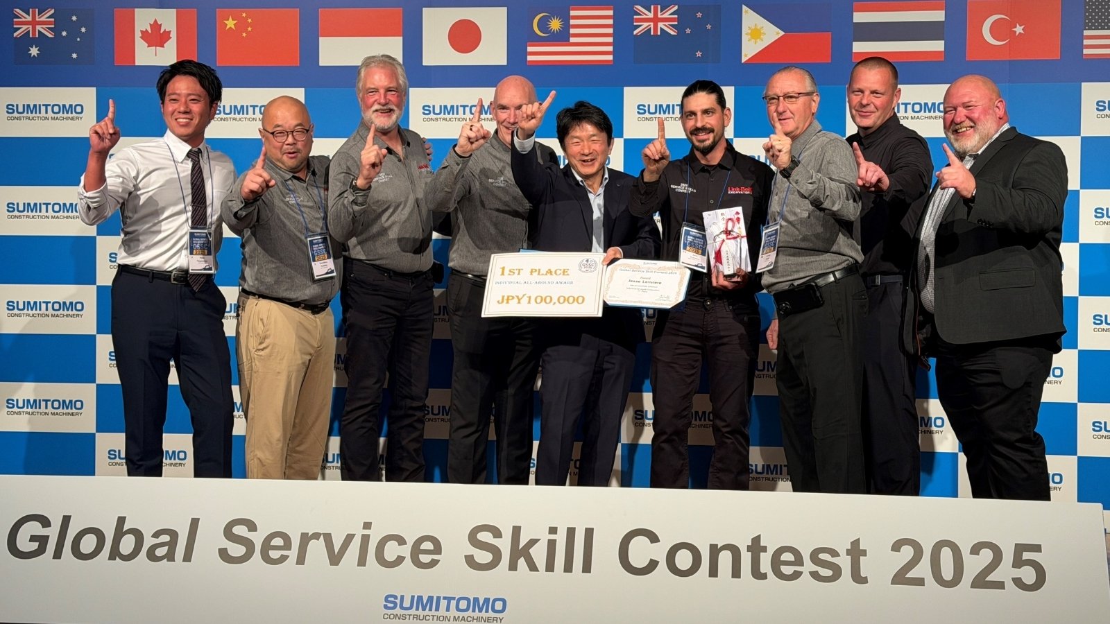 Best Technician Award Jesse Larivier Link Belt Excavator